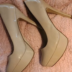 Aldo Tan Patent Platform Heels